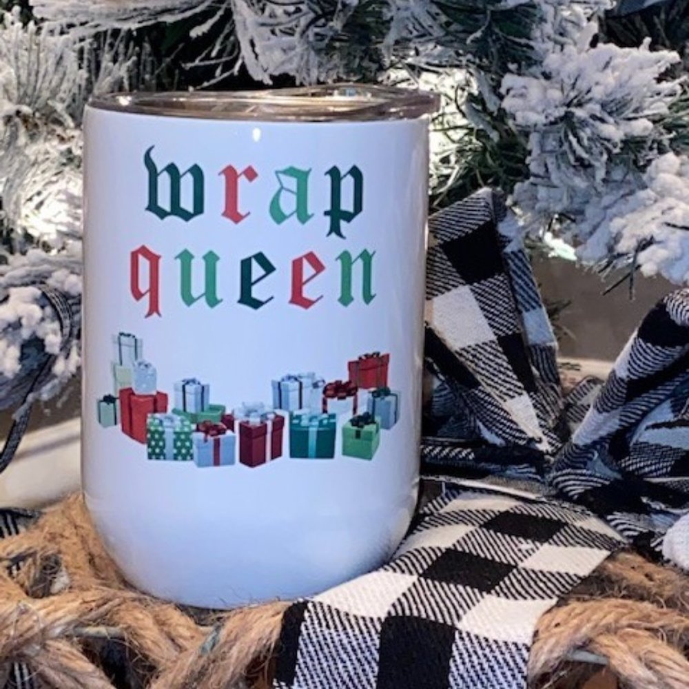 Wrap Queen Christmas Wine Tumbler